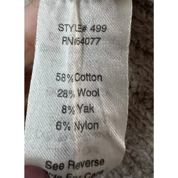 Cabi Womens Vest Long Cable Knit Beige Cotton Wool Yak Blend XS. - Picture 7 of 8